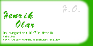 henrik olar business card